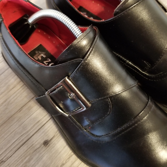 Zota Leather Monk Strap Pointed Square Toe Dress Shoes main image 8